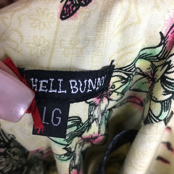 HELL BUNNY Vintage Retro Pin up Dress Floral Print - Picture 5 of 8